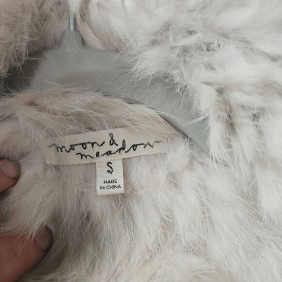 Moon & Meadow Rabbit Fur Ombre Vest Size Small - Picture 3 of 5